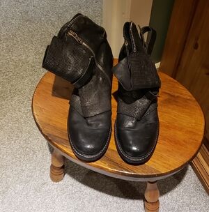 A.S.98 Black Ankle Boots